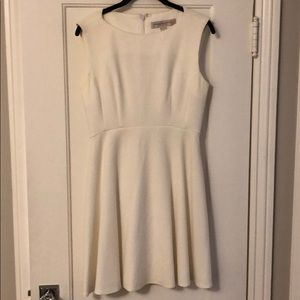 White fit and flare dress